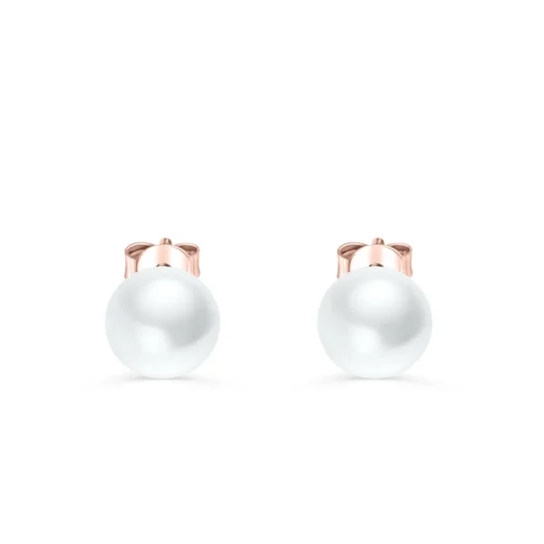 STUDS PEARL 925ST F RGOLD - 10472