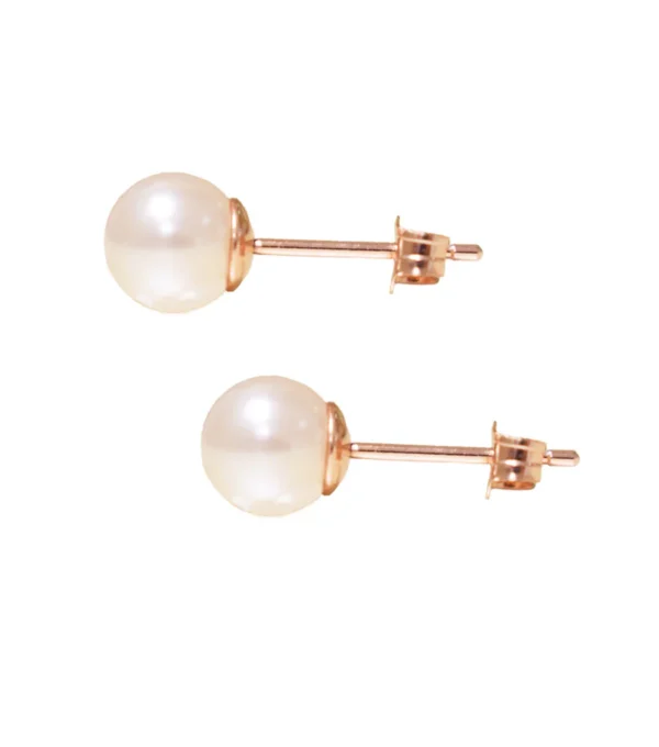 STUDS PEARL 925ST F RGOLD - 10475