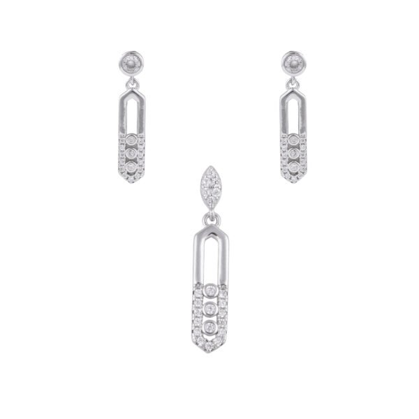 EARING PENDENT MICRO CZ SET 925ST -10528