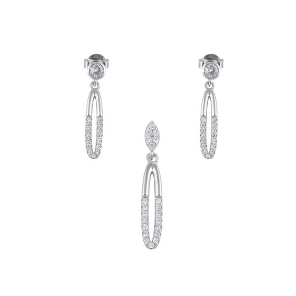 EARING PENDENT MICRO CZ SET 925ST -10531