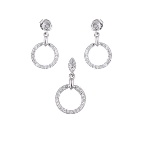 EARING PENDENT MICRO CZ SET 925ST -10533