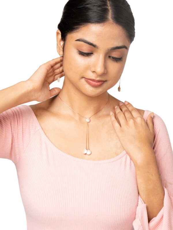 NECKLACE WITH EARRINGS PEARL925ST RG - 10999 - Image 2