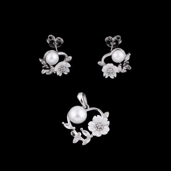 EARING PENDENT SET MICRO 925ST MOP RH - 10771