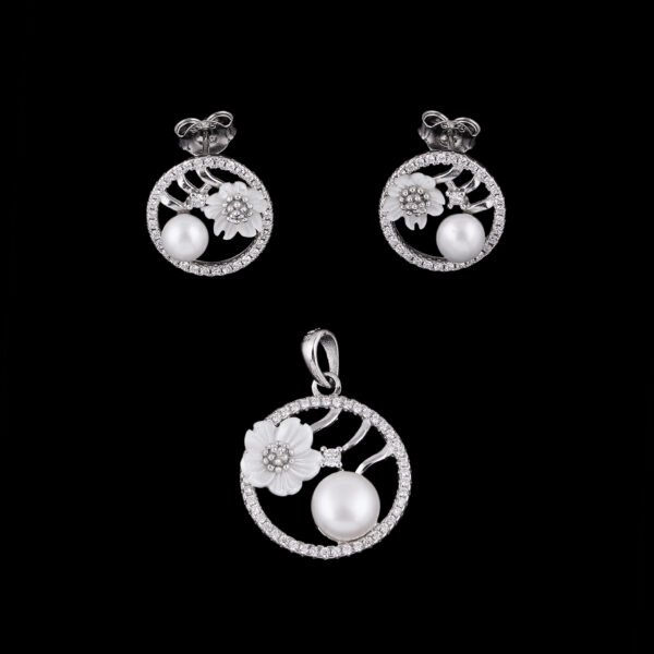 EARING PENDENT SET MICRO 925ST MOP RH - 10775