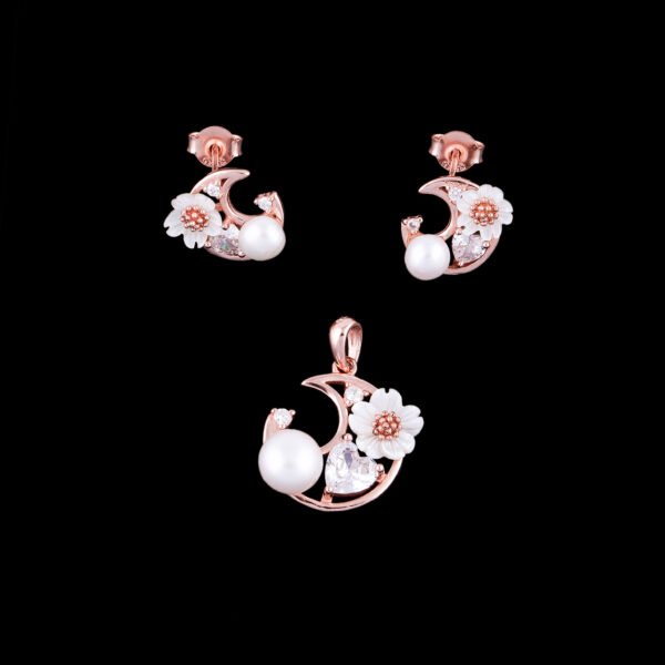 EARING PENDENT SET MICRO 925ST MOP RG - 10777